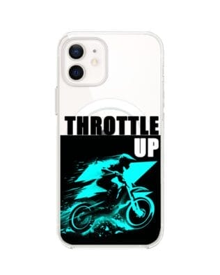 Etui do iPhone 12 z MagSafe przeźroczyste, silikonowe Flexi, Bikers, Cross na maxa