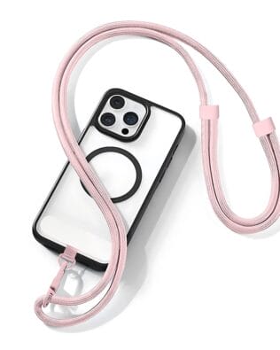 Smycz do telefonu, regulowana, różowa