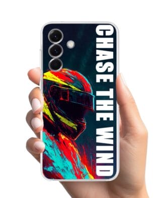 Etui do Samsung Galaxy A56 5G przeźroczyste, silikonowe Flexi, Bikers, Chase The Wind