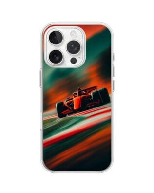 Etui do iPhone 14 Pro Max przeźroczyste, silikonowe Flexi, Szybkie Auta, Wyścig F1