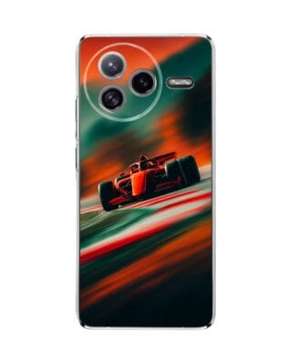 Etui do Xiaomi POCO F7 Ultra przeźroczyste, silikonowe Flexi, Szybkie Auta, Wyścig F1