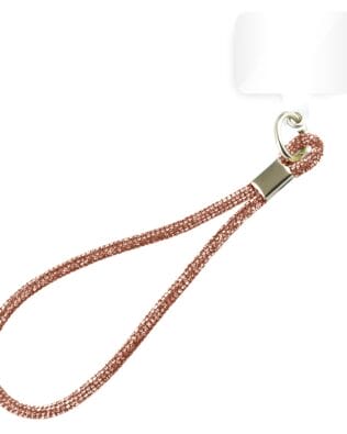 Krótka smycz, pasek na nadgarstek do telefonu, ciemny złoty, błyszcząca