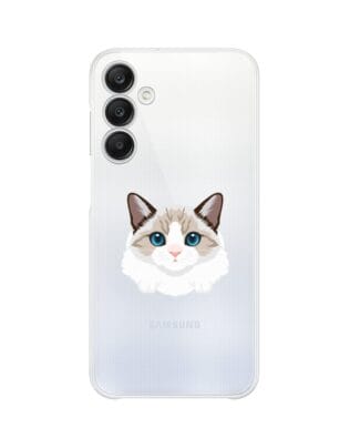 Etui do Samsung Galaxy A25 5G przeźroczyste, silikonowe Flexi, kot birmański