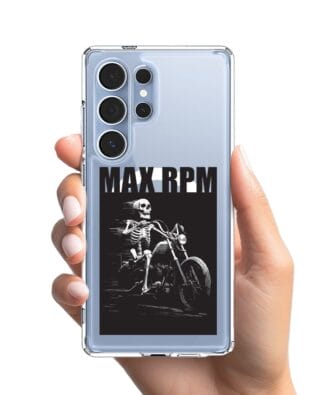 Etui do Samsung Galaxy S25 Ultra z MagSafe przeźroczyste, silikonowe Flexi, Bikers, Ghost Rider