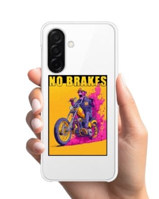 Etui do Samsung Galaxy A26 5G z MagSafe przeźroczyste, silikonowe Flexi, Bikers, Motocyklem przez świat