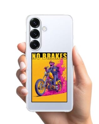 Etui do Samsung Galaxy S25 z MagSafe przeźroczyste, silikonowe Flexi, Bikers, Motocyklem przez świat