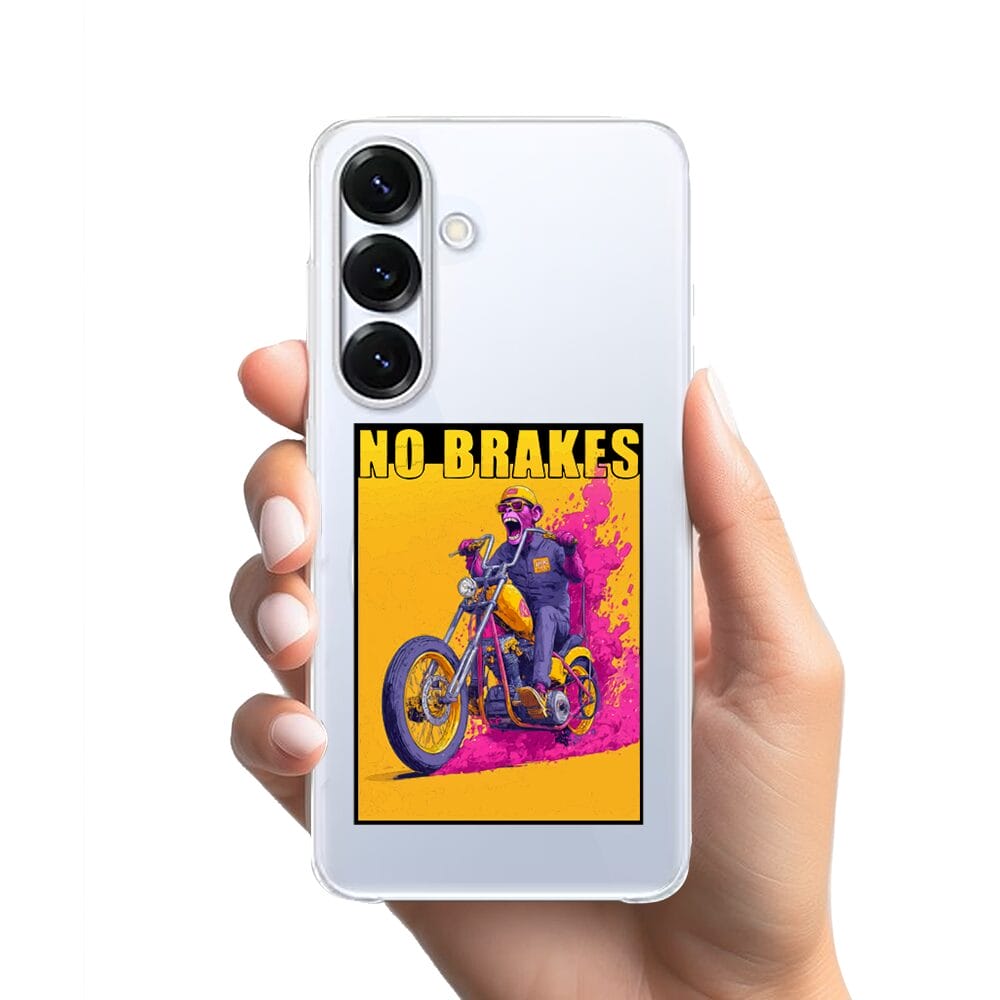 Etui do Samsung Galaxy S25 z MagSafe przeźroczyste, silikonowe Flexi, Bikers, Motocyklem przez świat - obrazek 2