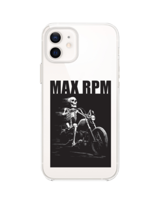 Etui do iPhone 12 przeźroczyste, silikonowe Flexi, Bikers, Ghost Rider