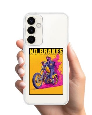 Etui do Samsung Galaxy S23 FE 5G z MagSafe przeźroczyste, silikonowe Flexi, Bikers, Motocyklem przez świat