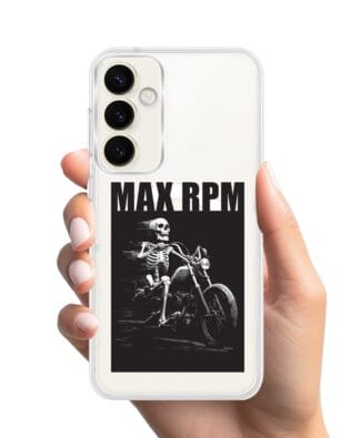 Etui do Samsung Galaxy S23 z MagSafe przeźroczyste, silikonowe Flexi, Bikers, Ghost Rider