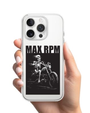 Etui do iPhone 14 Pro z MagSafe przeźroczyste, silikonowe Flexi, Bikers, Ghost Rider