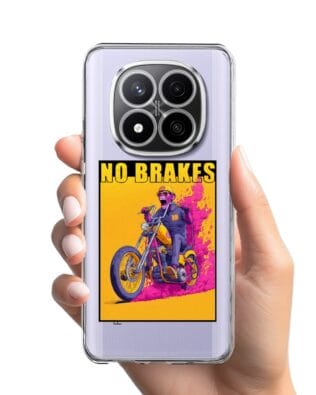 Etui do Xiaomi Redmi Note 14 Pro 4G przeźroczyste, silikonowe Flexi, Bikers, Motocyklem przez świat