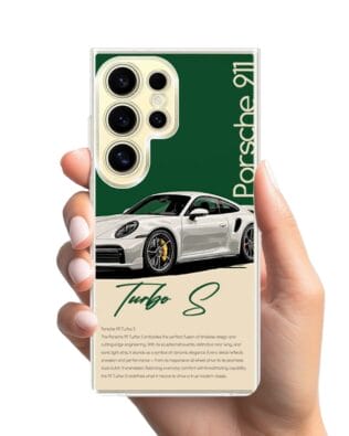 Etui do Samsung Galaxy S24 Ultra z MagSafe przeźroczyste, silikonowe Flexi, Szybkie Auta, Elegancja 911