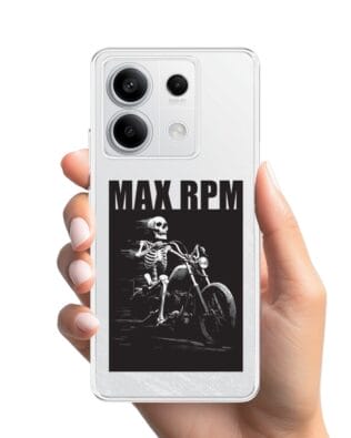 Etui do Xiaomi Redmi Note 13 Pro 5G przeźroczyste, silikonowe Flexi, Bikers, Ghost Rider