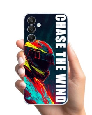 Etui do Samsung Galaxy M35 5G przeźroczyste, silikonowe Flexi, Bikers, Chase The Wind