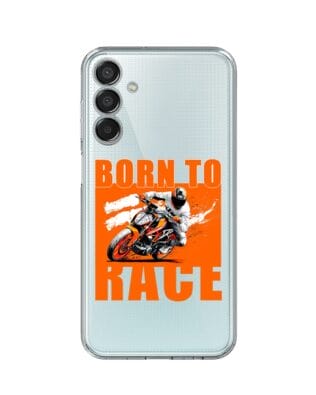 Etui do Samsung Galaxy M15 5G przeźroczyste, silikonowe Flexi, Bikers, Ścigacz