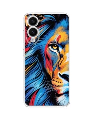 Etui do Samsung Galaxy S25 Edge przeźroczyste, silikonowe Flexi, Dzika Mandala, Lwie spojrzenie
