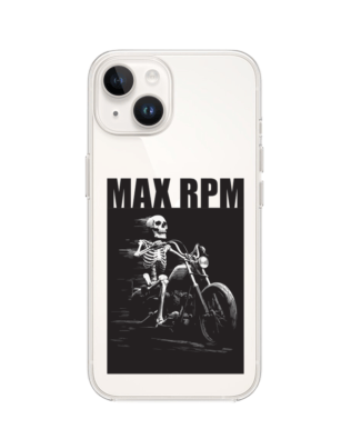 Etui do iPhone 14 z MagSafe przeźroczyste, silikonowe Flexi, Bikers, Ghost Rider