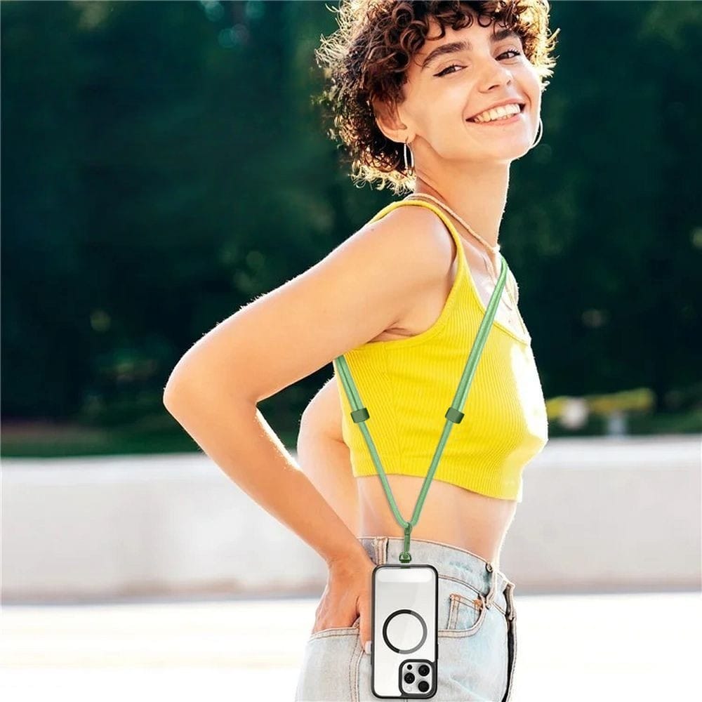 Smycz do telefonu, regulowana, zielona - obrazek 7