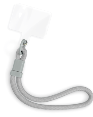 Regulowana smycz, krótki pasek na nadgarstek do telefonu, szara