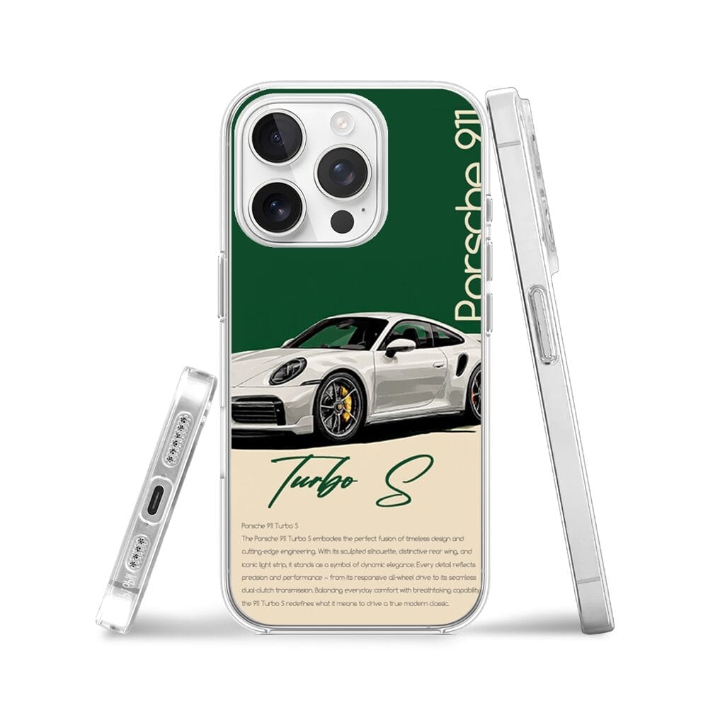 Etui do iPhone 13 Pro z MagSafe przeźroczyste, silikonowe Flexi, Szybkie Auta, Elegancja 911 - obrazek 3