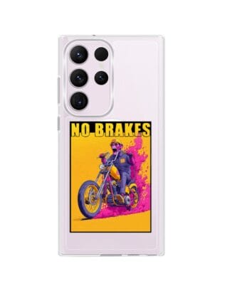 Etui do Samsung Galaxy S23 Ultra z MagSafe przeźroczyste, silikonowe Flexi, Bikers, Motocyklem przez świat