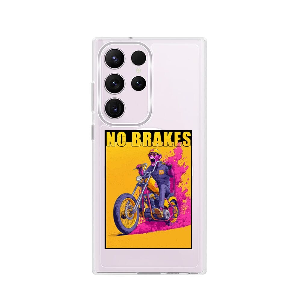 Etui do Samsung Galaxy S23 Ultra z MagSafe przeźroczyste, silikonowe Flexi, Bikers, Motocyklem przez świat