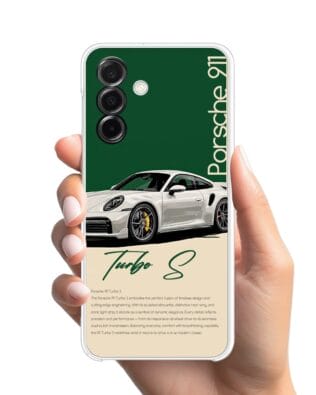 Etui do Samsung Galaxy A26 5G przeźroczyste, silikonowe Flexi, Szybkie Auta, Elegancja 911