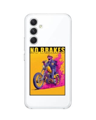 Etui do Samsung Galaxy A54 5G przeźroczyste, silikonowe Flexi, Bikers, Motocyklem przez świat