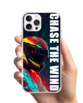 Etui do iPhone 12 Pro Max z MagSafe przeźroczyste, silikonowe Flexi, Bikers, Chase The Wind