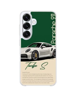 Etui do Samsung Galaxy S25 Plus z MagSafe przeźroczyste, silikonowe Flexi, Szybkie Auta, Elegancja 911