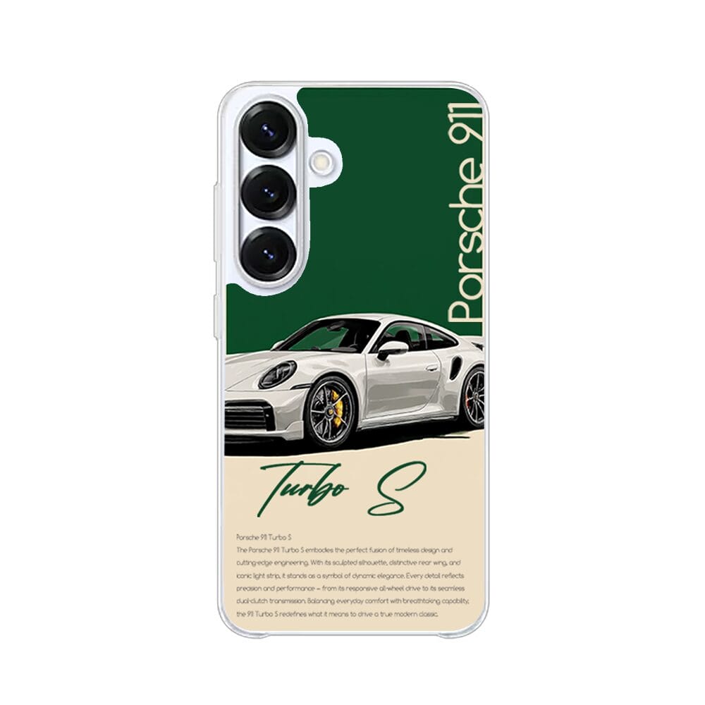 Etui do Samsung Galaxy S25 Plus z MagSafe przeźroczyste, silikonowe Flexi, Szybkie Auta, Elegancja 911