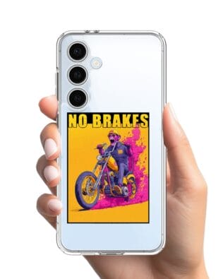 Etui do Samsung Galaxy S24 FE przeźroczyste, silikonowe Flexi, Bikers, Motocyklem przez świat