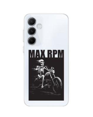 Etui do Samsung Galaxy A55 5G przeźroczyste, silikonowe Flexi, Bikers, Ghost Rider