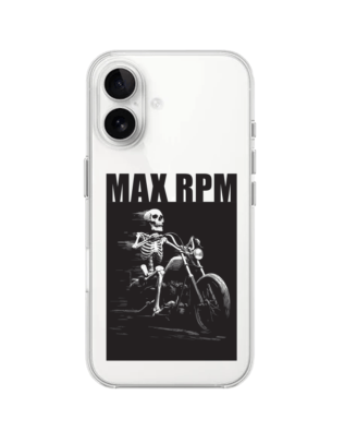 Etui do iPhone 16 Plus przeźroczyste, silikonowe Flexi, Bikers, Ghost Rider