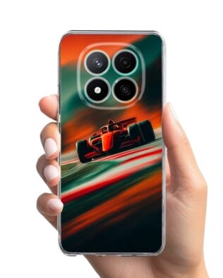 Etui do Xiaomi Redmi Note 14 Pro 4G przeźroczyste, silikonowe Flexi, Szybkie Auta, Wyścig F1