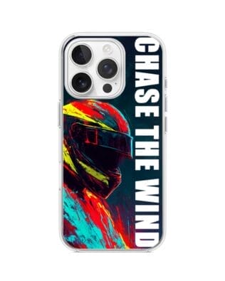 Etui do iPhone 14 Pro z MagSafe przeźroczyste, silikonowe Flexi, Bikers, Chase The Wind