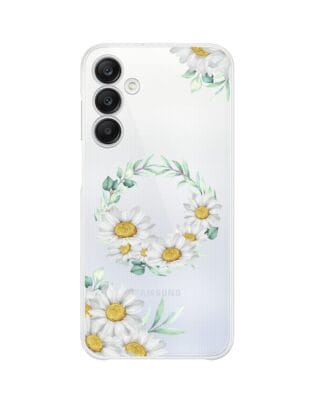 Etui do Samsung Galaxy A25 5G przeźroczyste, silikonowe Flexi, wianek stokrotek