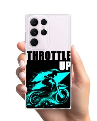 Etui do Samsung Galaxy S23 Ultra przeźroczyste, silikonowe Flexi, Bikers, Cross na maxa