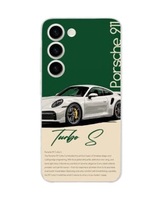 Etui do Samsung Galaxy S23 FE 5G przeźroczyste, silikonowe Flexi, Szybkie Auta, Elegancja 911