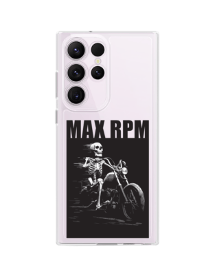 Etui do Samsung Galaxy S23 Ultra przeźroczyste, silikonowe Flexi, Bikers, Ghost Rider