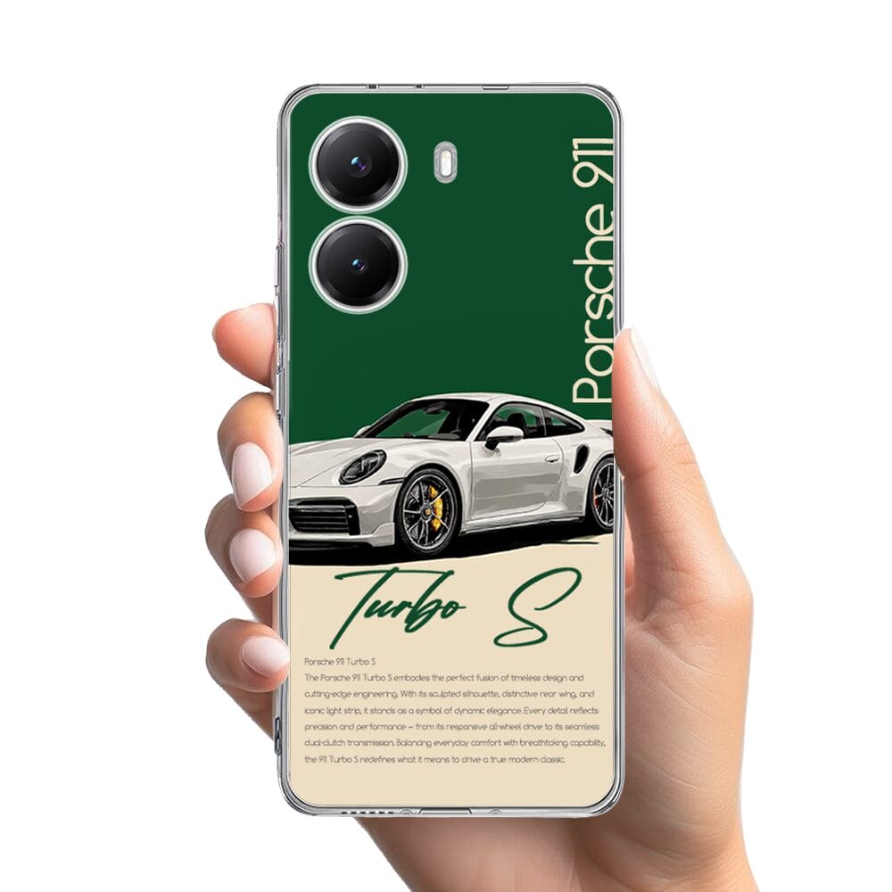 Etui do Xiaomi POCO X7 Pro przeźroczyste, silikonowe Flexi, Szybkie Auta, Elegancja 911 - obrazek 2