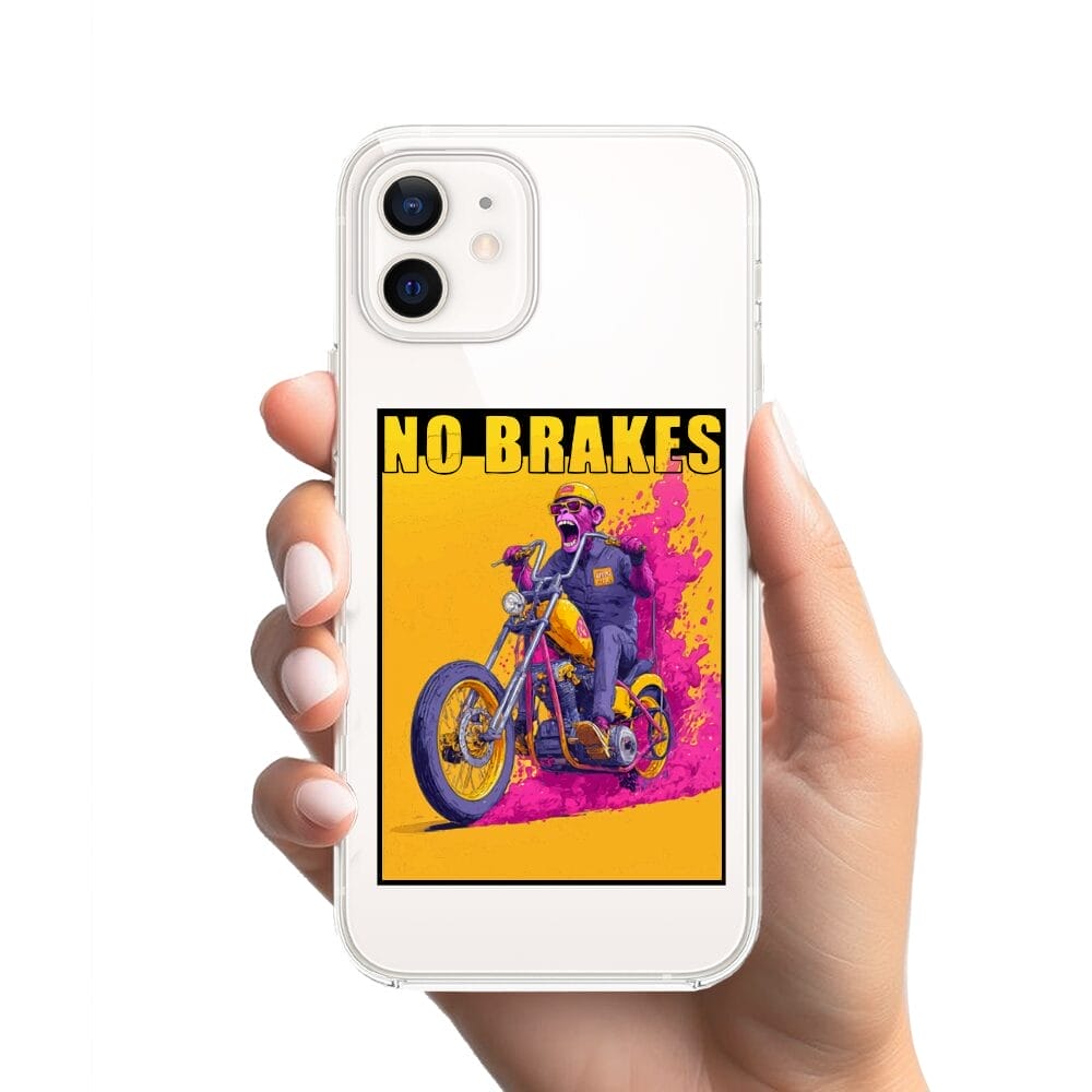 Etui do iPhone 12 Mini przeźroczyste, silikonowe Flexi, Bikers, Motocyklem przez świat - obrazek 2