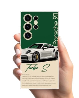 Etui do Samsung Galaxy S24 Ultra przeźroczyste, silikonowe Flexi, Szybkie Auta, Elegancja 911