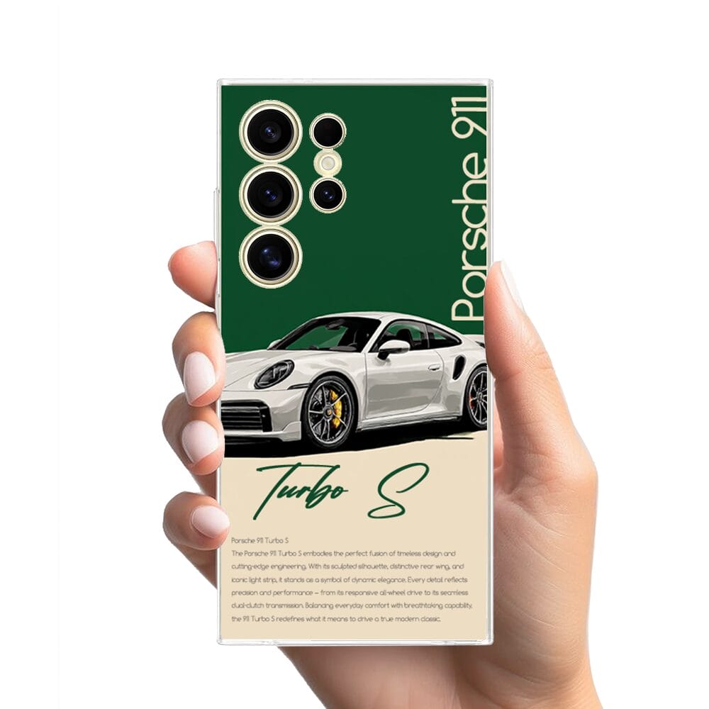Etui do Samsung Galaxy S24 Ultra przeźroczyste, silikonowe Flexi, Szybkie Auta, Elegancja 911 - obrazek 2