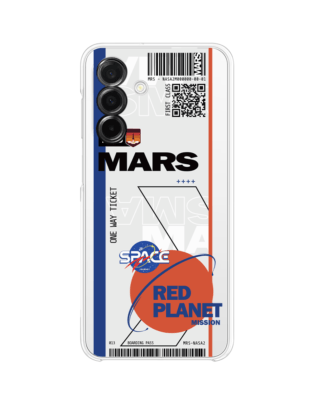 Etui do Samsung Galaxy A26 5G przeźroczyste, silikonowe Flexi, bilet na Mars