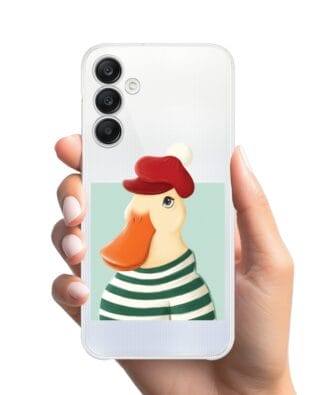 Etui do Samsung Galaxy A25 5G przeźroczyste, silikonowe Flexi, kaczuszka