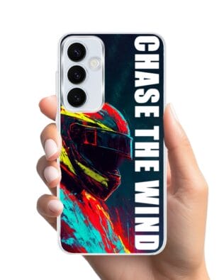 Etui do Samsung Galaxy A55 5G z MagSafe przeźroczyste, silikonowe Flexi, Bikers, Chase The Wind