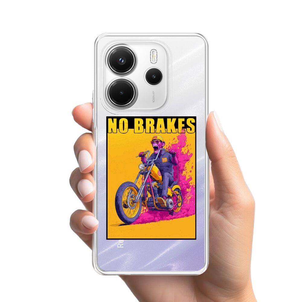Etui do Xiaomi Redmi Note 14 4G przeźroczyste, silikonowe Flexi, Bikers, Motocyklem przez świat - obrazek 2