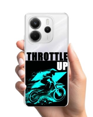 Etui do Xiaomi Redmi Note 14 5G przeźroczyste, silikonowe Flexi, Bikers, Cross na maxa